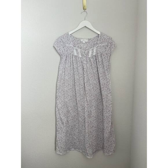 Eileen‎ West Modest Women’s Lace Trim Dainty Nightgown Sz L - Picture 1 of 7